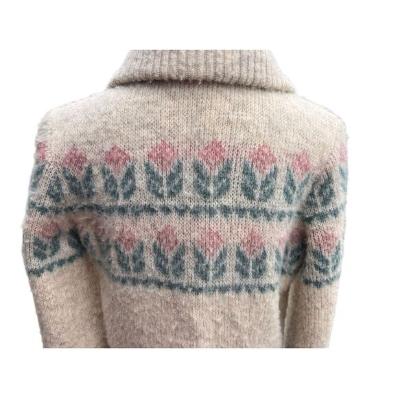 Alafoss of Iceland Vintage Fully Lined Hand Knit Wool Sweater Jacket vintage - Picture 6 of 10